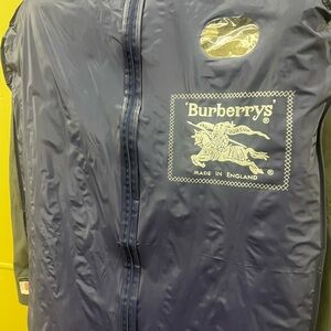 Burberry COMPLETED SUIT BLAZER & PANT Navy Garment Bag with Mustard Plaid Blazer